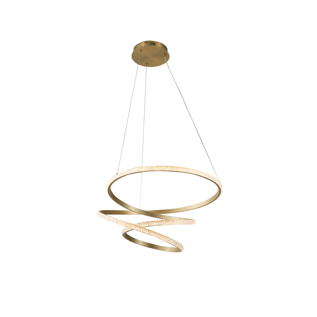 Sospensione LED Jonas effetto ottone L 52 cm,  5868 lumen con regolazione di temperatura CCT INSPIRE