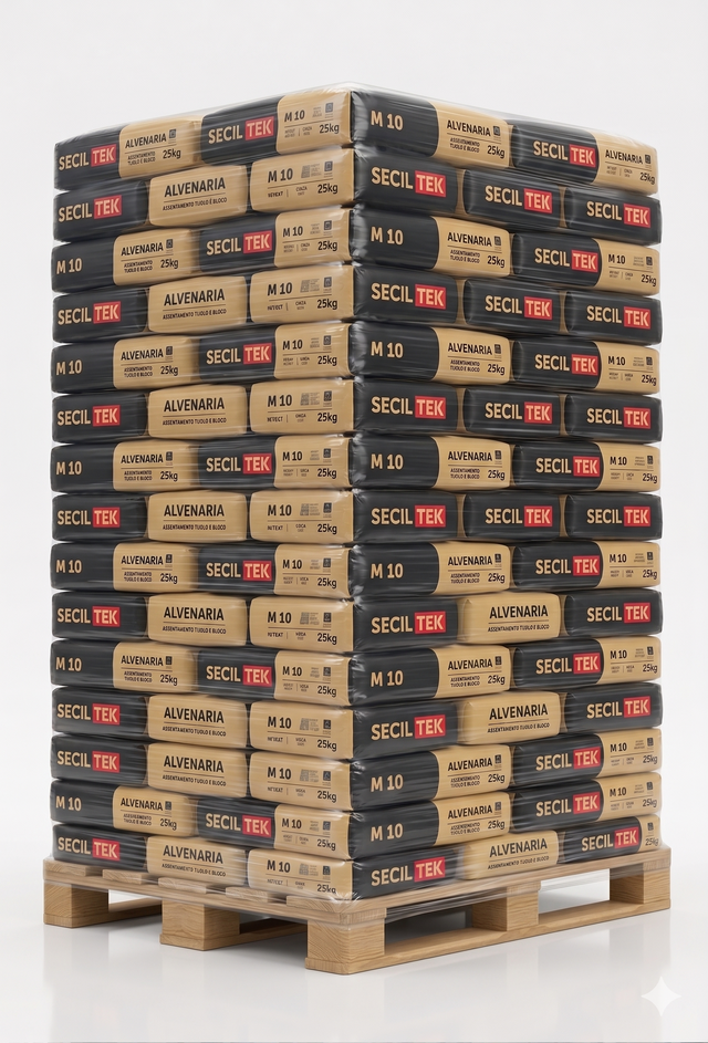 Palete argamassa alvenaria M10 cinza 25KG