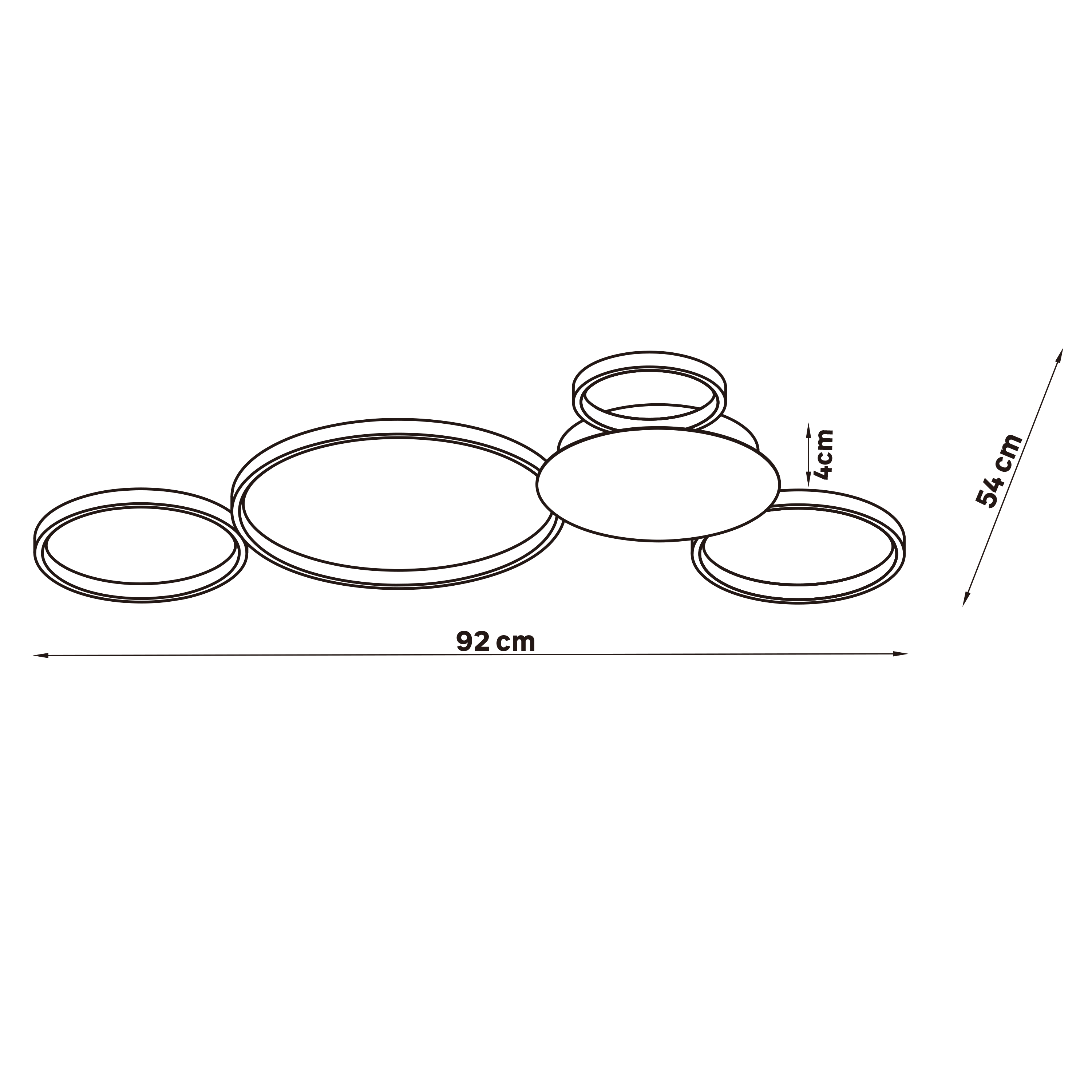 Plafon Tilia LED 7200 lm 41W barwa ciepła, neutralna, zimna 92 cm biały Inspire - 13
