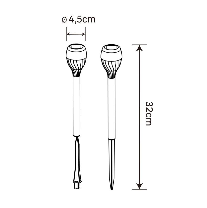 Lot de 10 spots à piquer solaires décoratifs, blanc froid, noir Aureline INSPIRE - 5