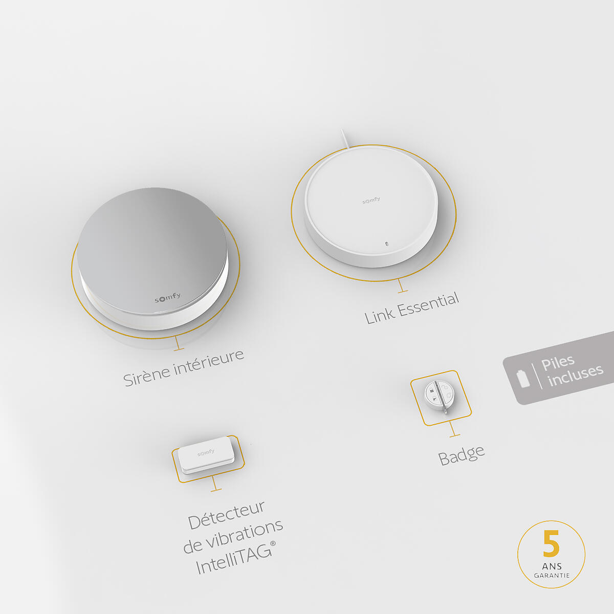 Système d'alarme sans fil, Home Alarm Essential - Pack Appartement, Somfy - 5