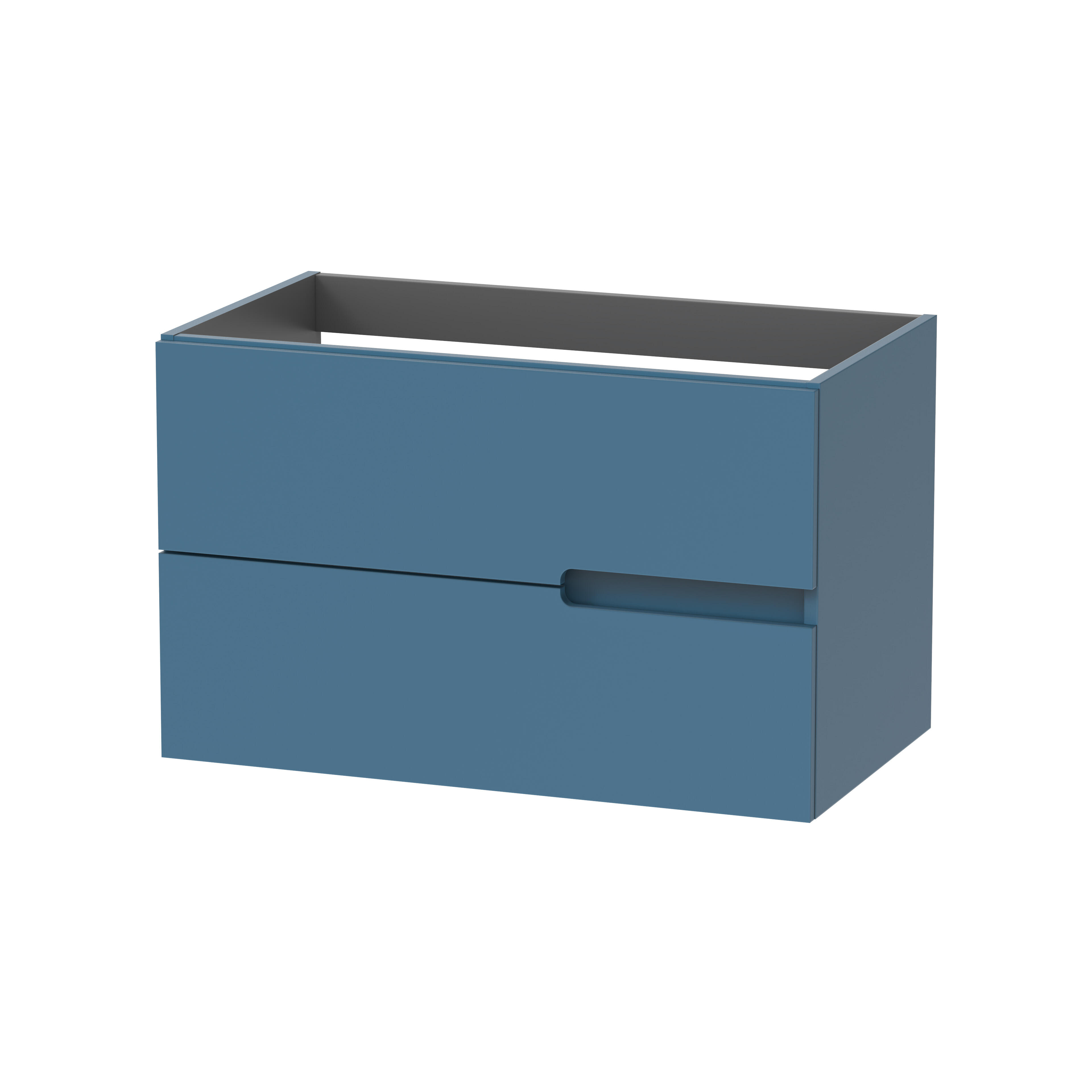 MUEBLE DE BAÑO MÓNACO AZUL 80X45CM 2 CAJONES - 2