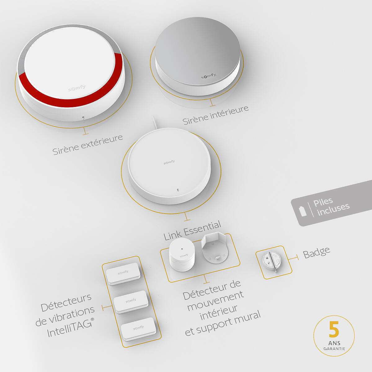 Système d'alarme sans fil Home Alarm Essential - Pack Maison, Somfy - 5