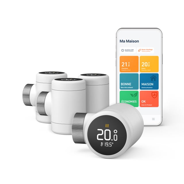 Lot de 4 têtes thermostatiques connectées TADO X