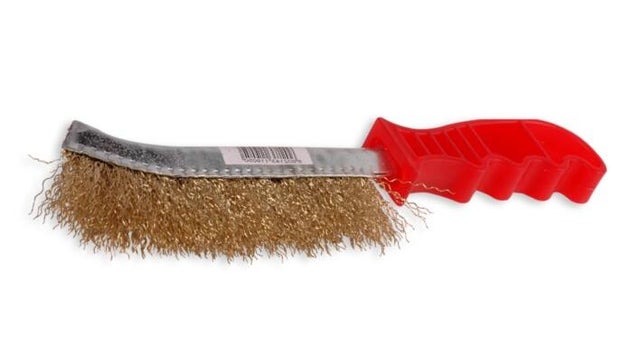 Szczotka druciana z plastikową rączką