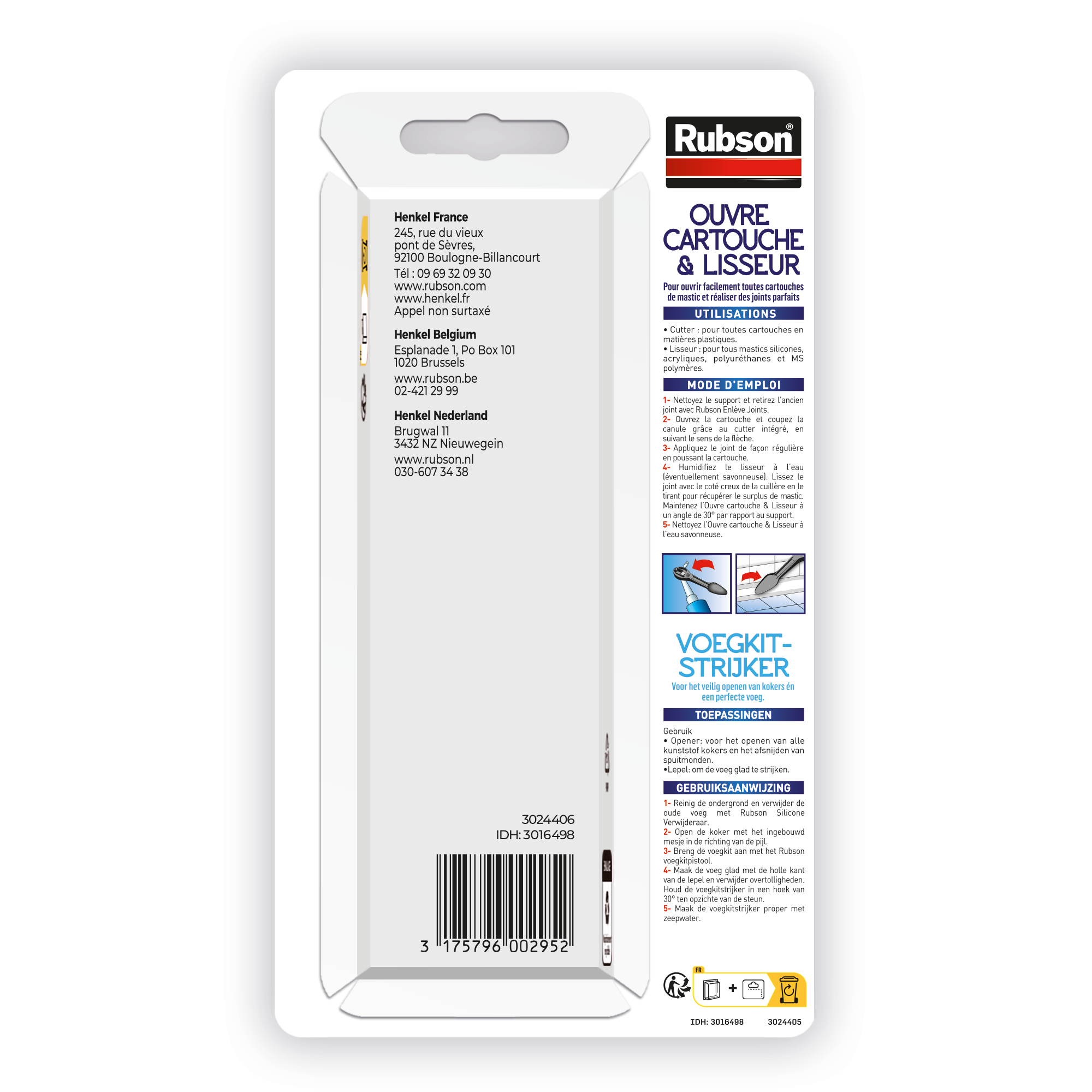 Lisseur de joints RUBSON Ouvre cartouche pour mastic silicone noir - 6