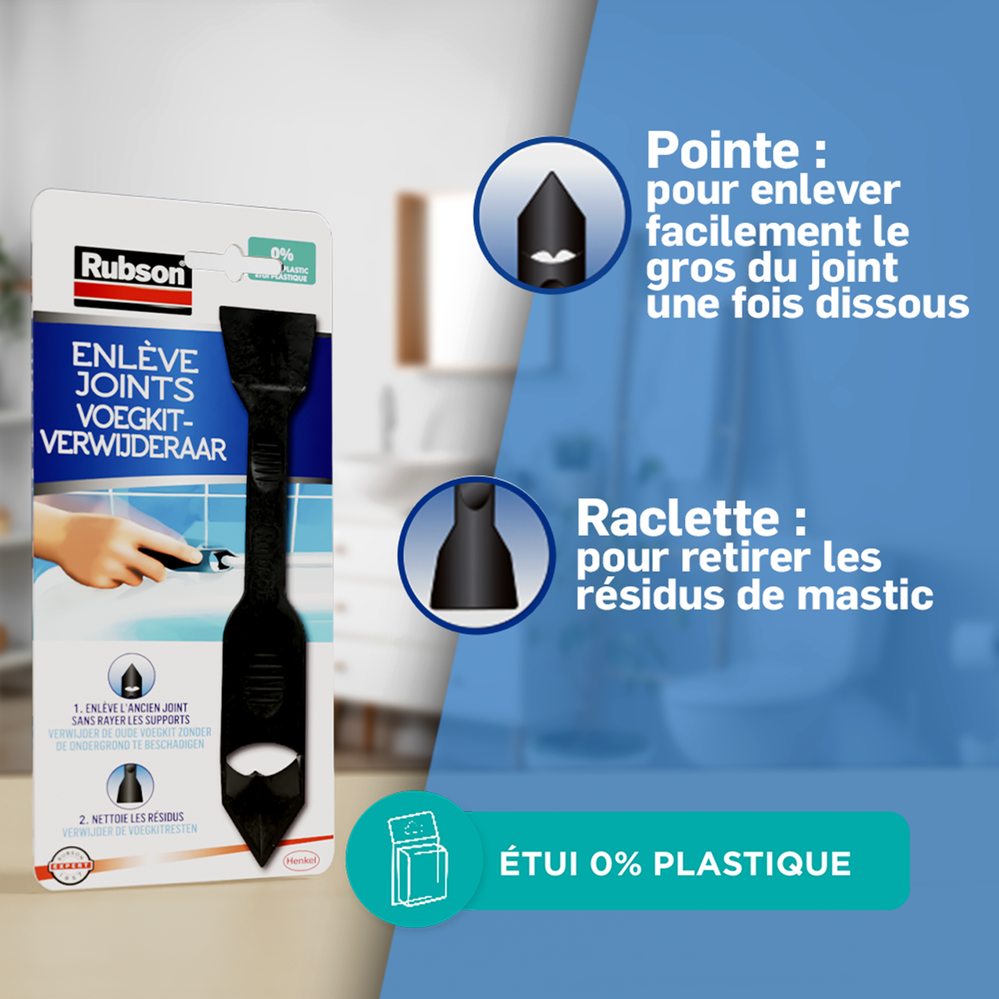 Pointes pour appliquer du mastic ou de la mousse RUBSON Enlève joint, noir - 2
