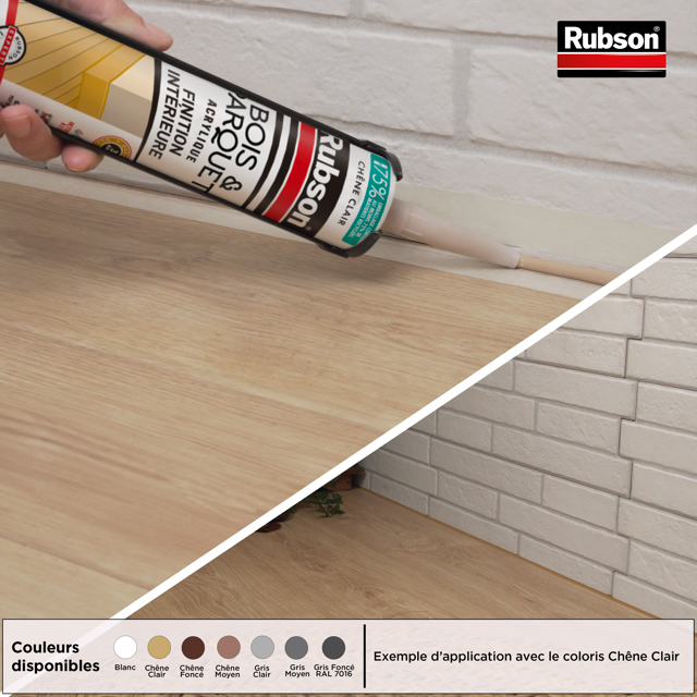 Mastic d'étanchéité Bois et parquet RUBSON blanc 280ml - 4