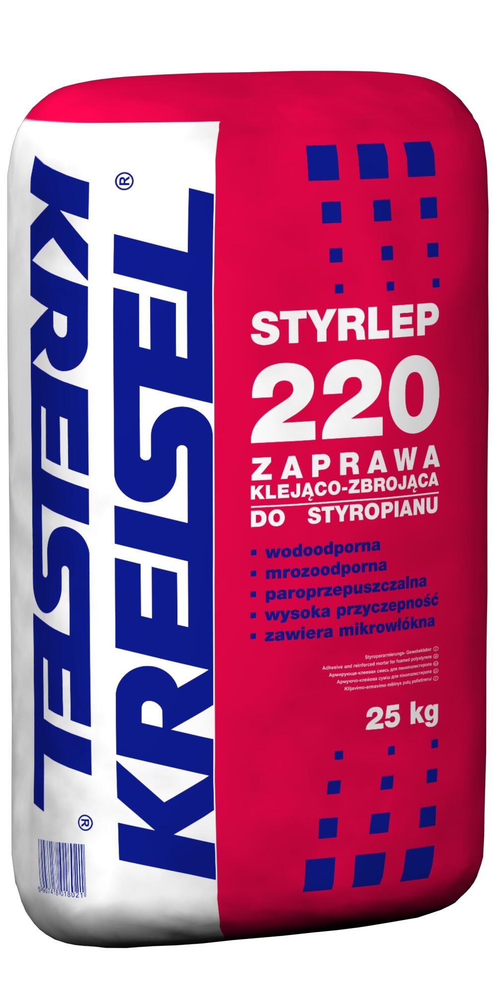 Zaprawa klejąco-zbrojąca do styropianu Kreisel Styrlep 220 25 kg - 2