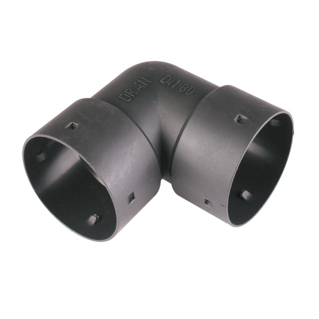 Kolano drenarskie fi 80 mm, kąt 90° PVC Scala Plastics