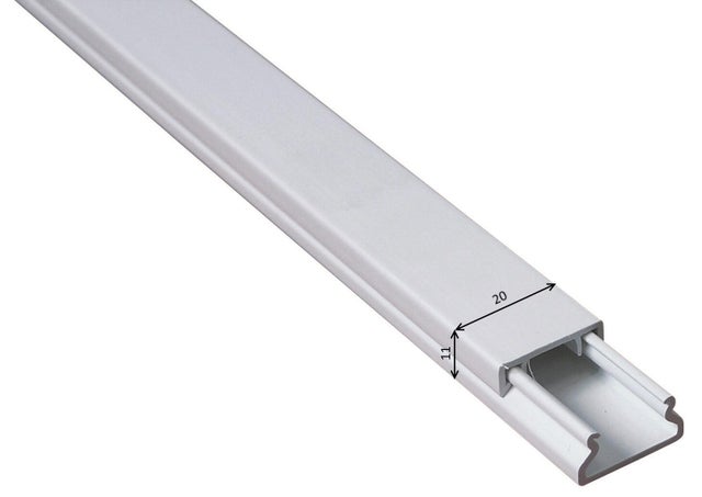 Listwa kablowa MKE 11x20mm UV biała 2m