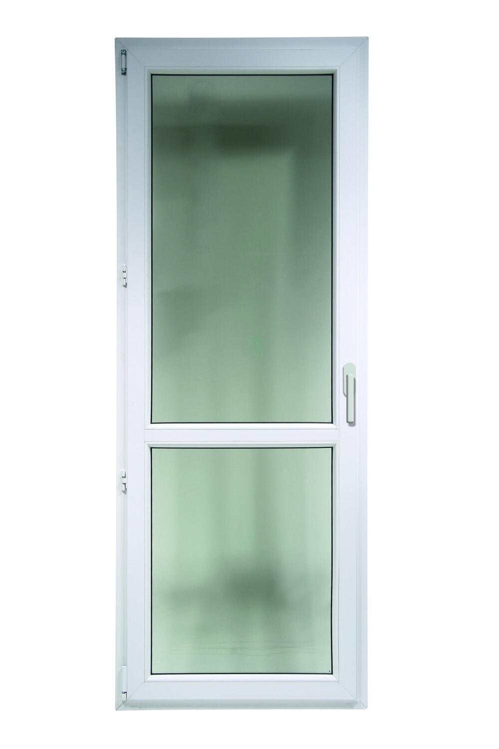 Okno balkonowe 2-szybowe  PCV OB4 lewe 865x2095 mm białe - 2