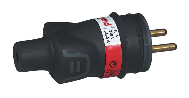 Wtyczka gumowa 16A z uziemieniem IP44 Legrand