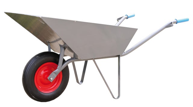 Taczka budowlana, poj. 85 l, waga: ok. 19 kg, gr. blachy: 1,6-1,8 mm