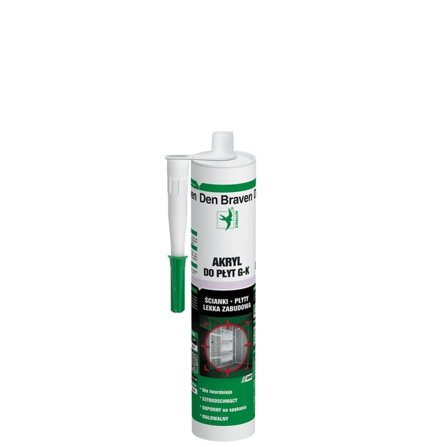 Akryl do płyt gips-karton Den Braven biały 280ml