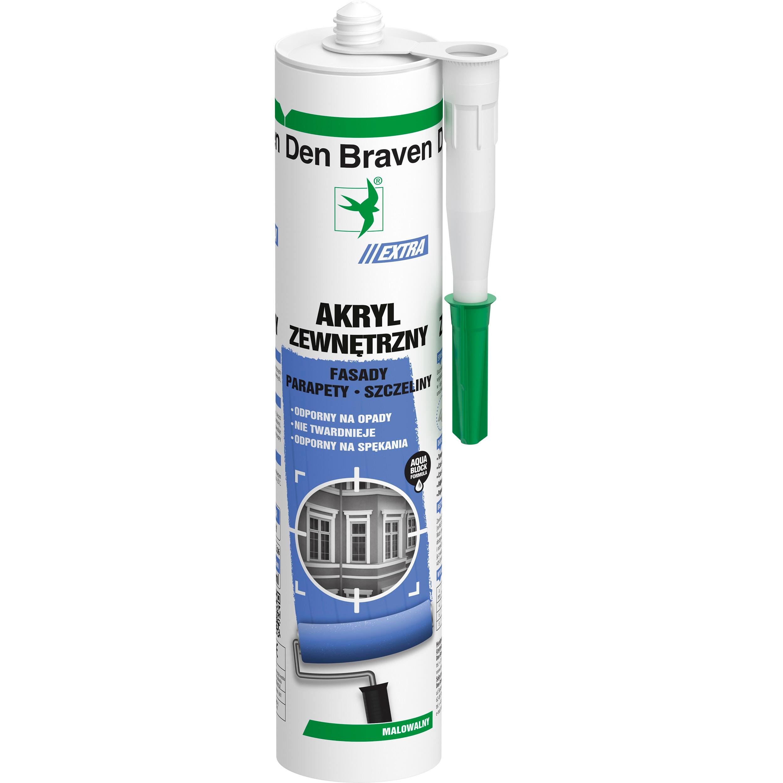 Akryl zewnętrzny Den Braven biały 280ml - 2