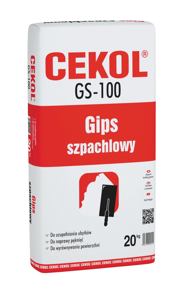 Gips szpachlowy Cekol GS-100 20 kg