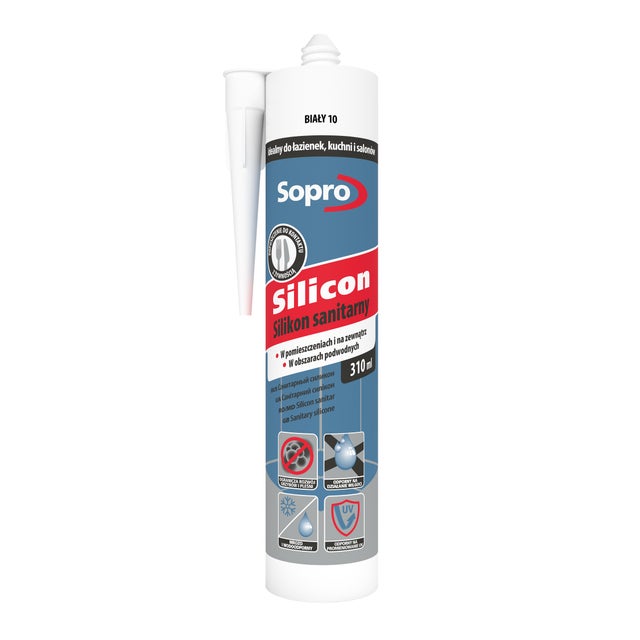 Silikon sanitarny Sopro 10 biały 310 ml