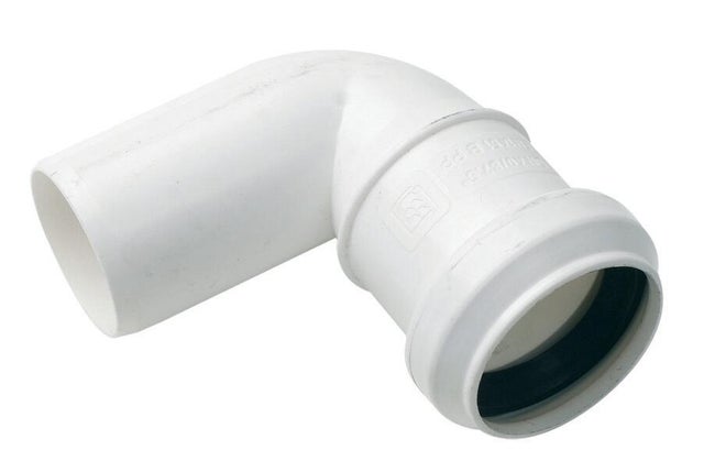 Kolano kanalizacyjne 90° 40 mm z uszczelką