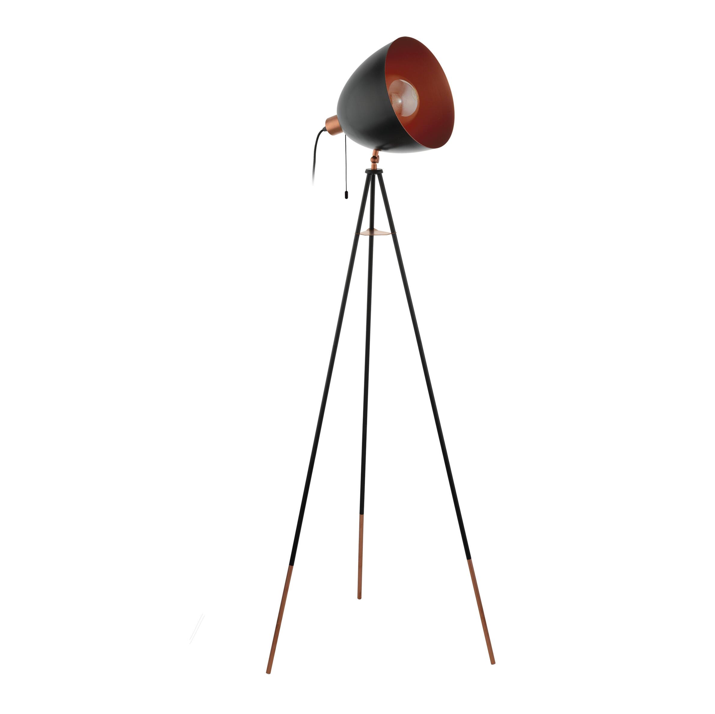 Lampada da terra Chester in acciaio, H 135.5 cm, E27 MAX60W EGLO - 3