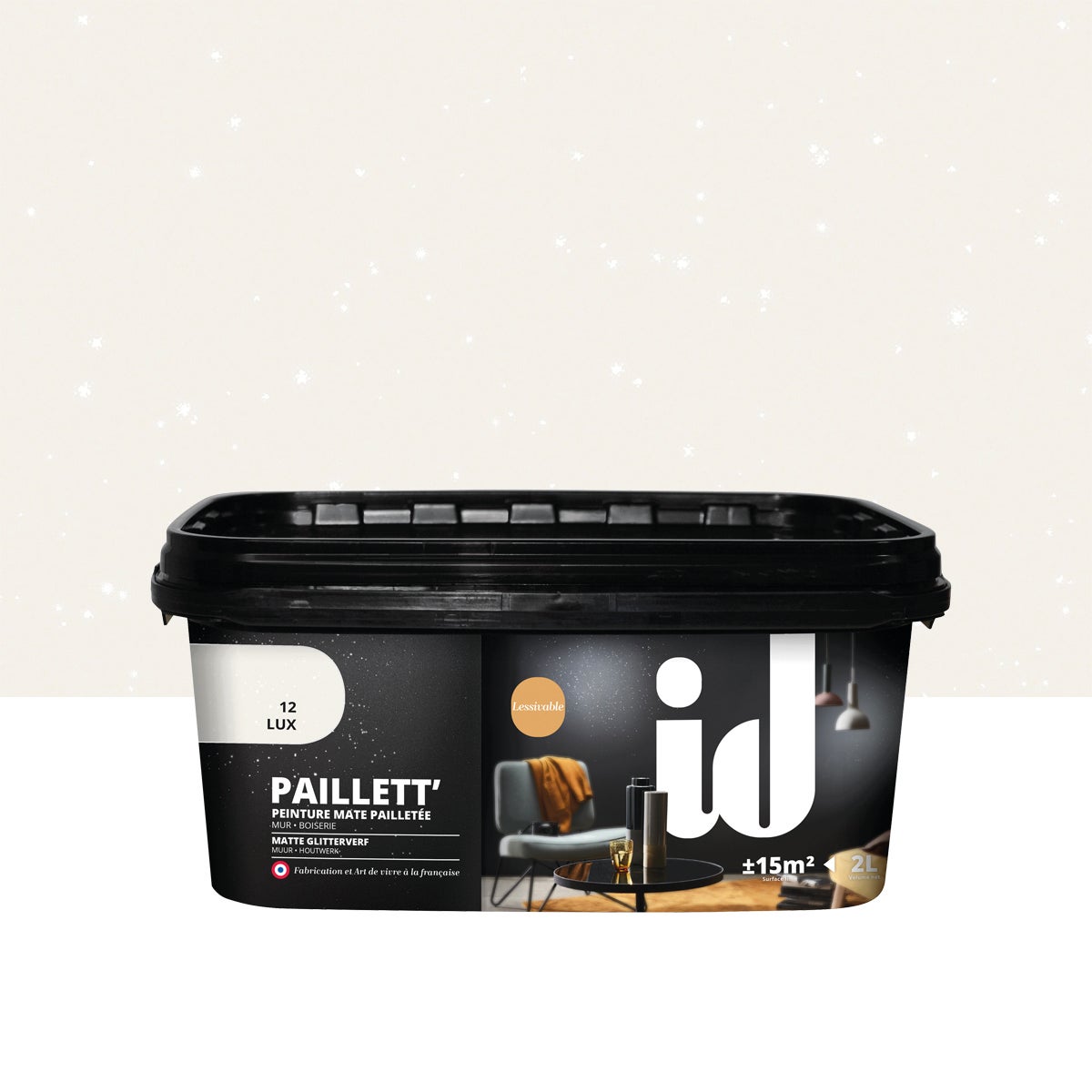 Pittura decorativa Paillett ID effetto paillette bianco bianco 2 l - 11