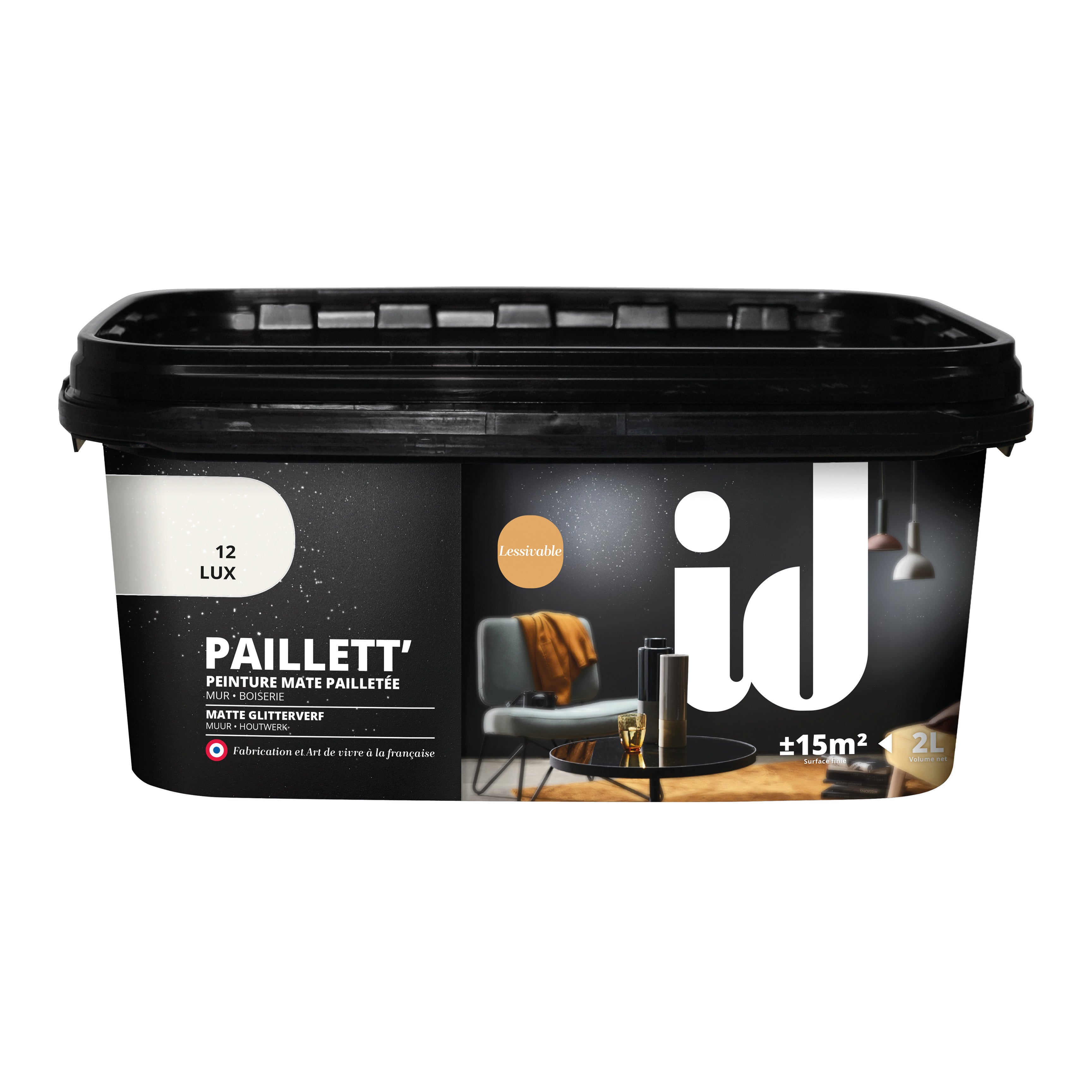Pittura decorativa Paillett ID effetto paillette bianco bianco 2 l - 20