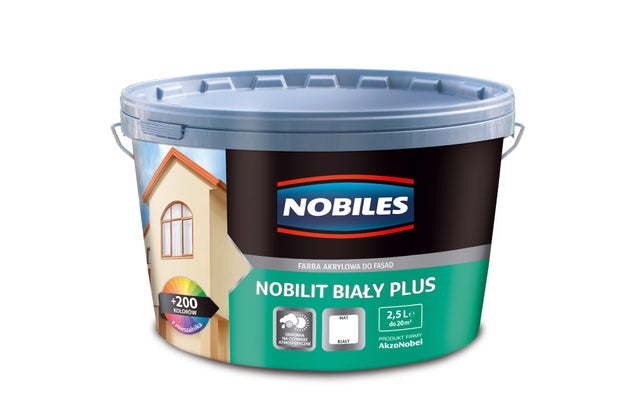 Farba fasadowa Nobiles Nobilit Plus biały 2,5l
