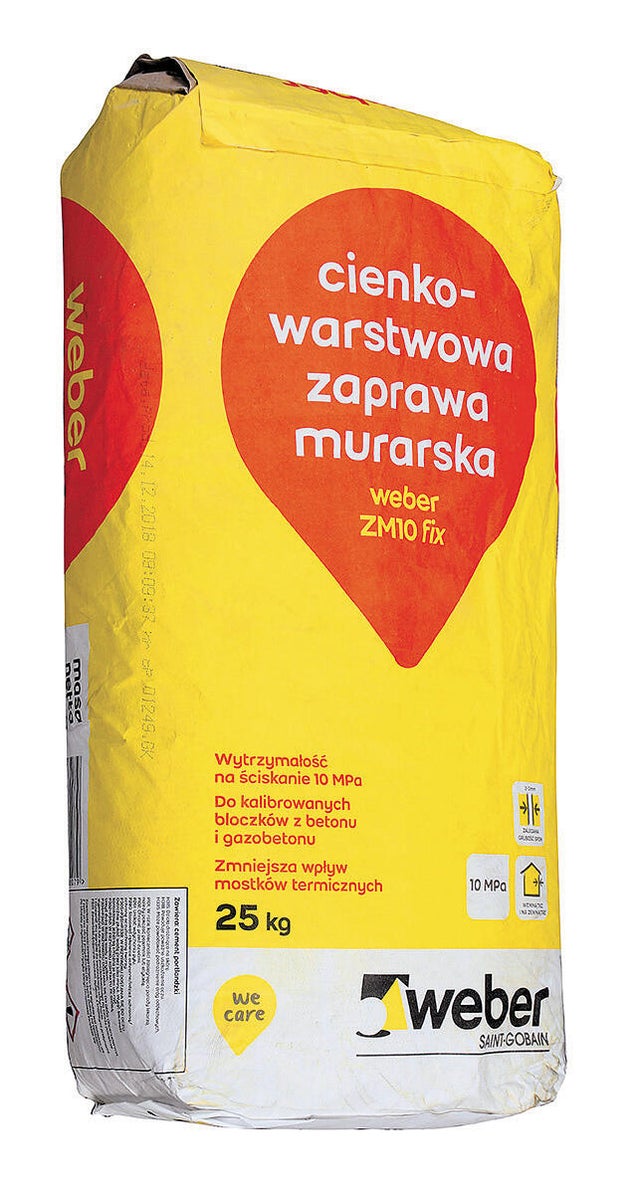 Zaprawa murarska cienkowarstwowa Weber ZM10 25 kg