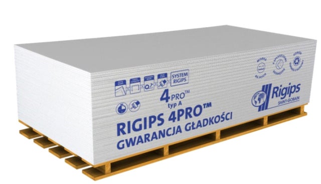 Płyta gipsowo-kartonowa standardowa Rigips 4PRO 1200x2000x12,5 mm GKB typ A
