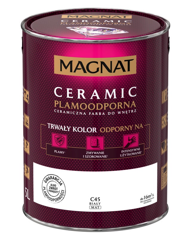 Farba Magnat Ceramic biała 5l
