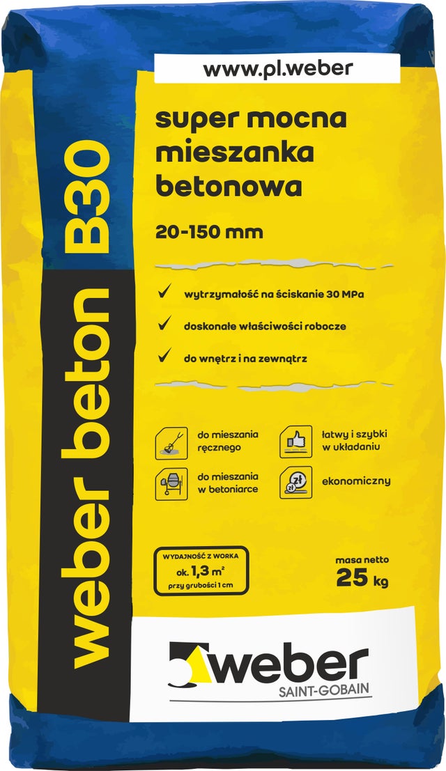 Gotowa sucha mieszanka Weber Beton B-30 25 kg