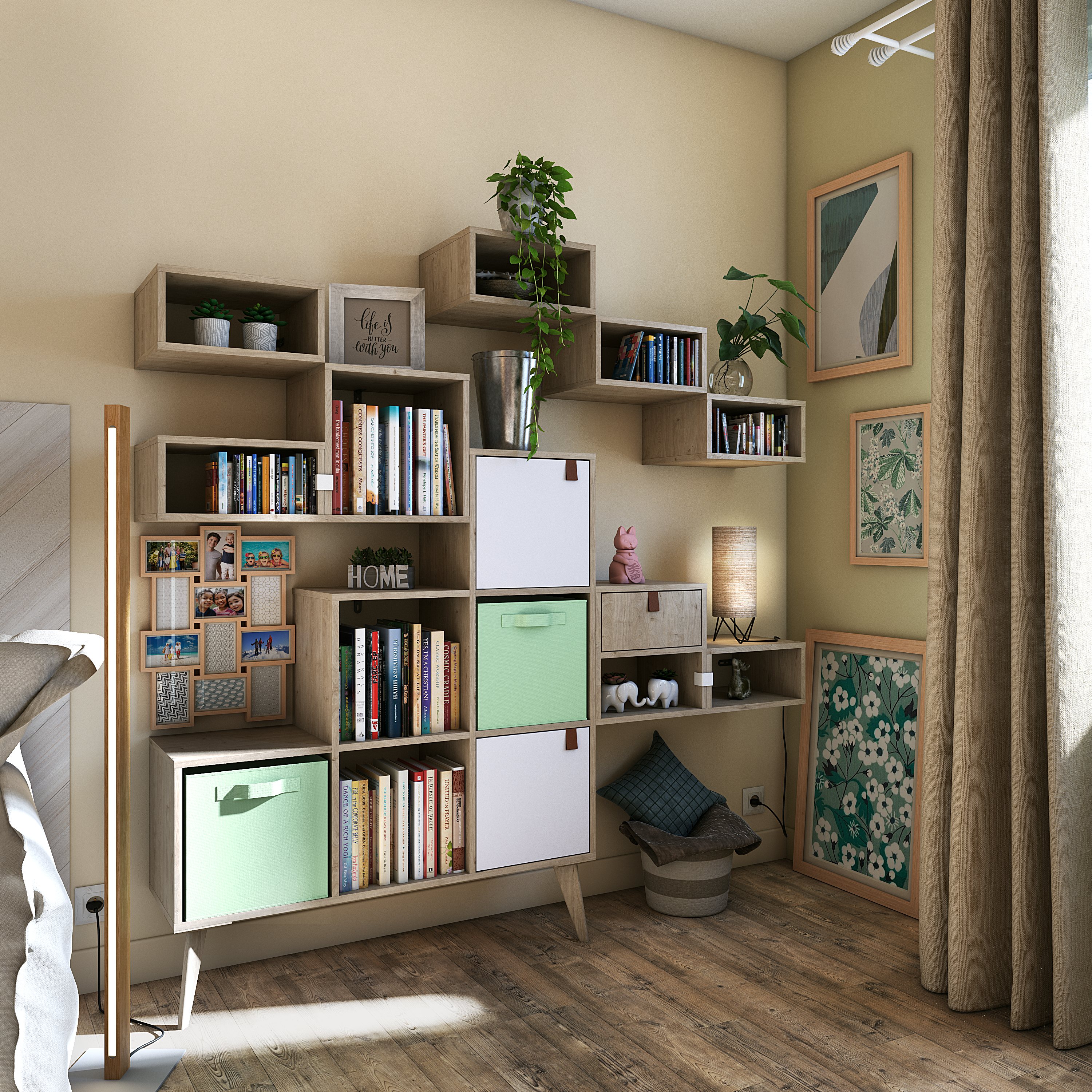 Anta SPACEO Kub L 32.2 x  H 32.2 cm bianco - 9