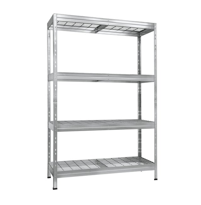 Regał magazynowy Wire Rivet wym. 180x120x45 cm, 4 półki, nośność 300 kg