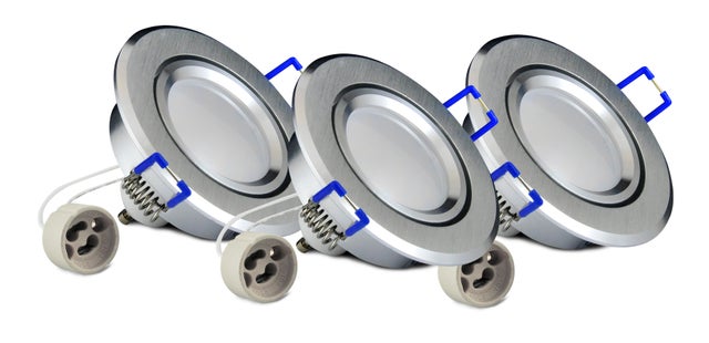 3x Oczko podtynkowe ruchome Sun LED GU10 250 lm srebrny szczotkowany