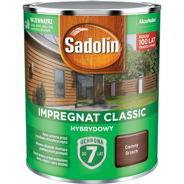 Impregnat hybrydowy Sadolin Classic ciemny orzech 0,75l