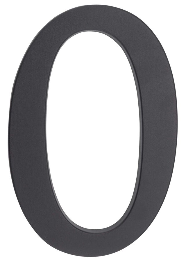 Cyfra 0 aluminiowa grafit 190 mm