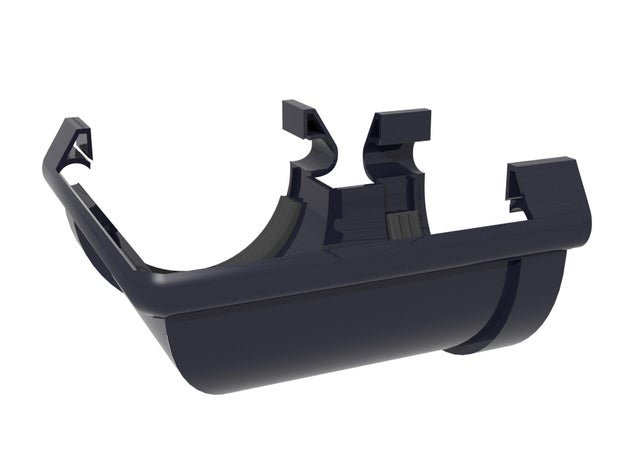 Łącznik kątowy uniwersalny G125, grafitowy PVC Scala Plastics