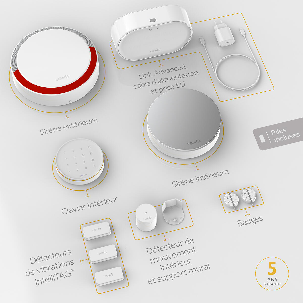 Système d'alarme sans fil Home Alarm Advanced - Pack Maison, Somfy - 4