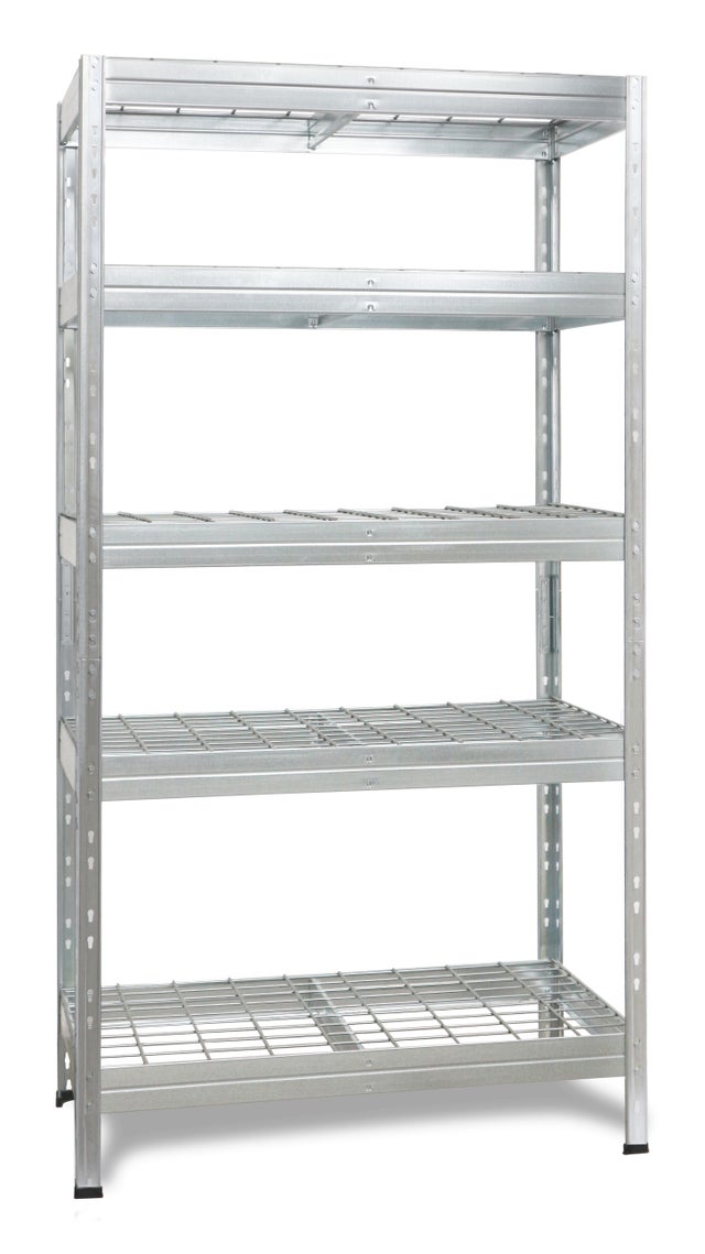 Regał magazynowy Wire Rivet wym. 180x90x45 cm, 5 półek, nośność 300 kg
