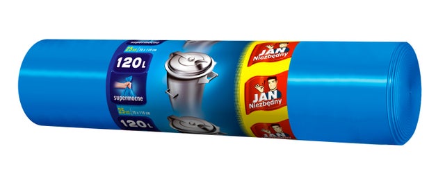 Worki na śmieci Jan Niezbędny 120l 25 sztuk