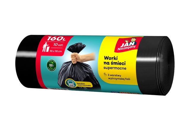 Worki na śmieci Jan Niezbędny 160l 10 sztuk
