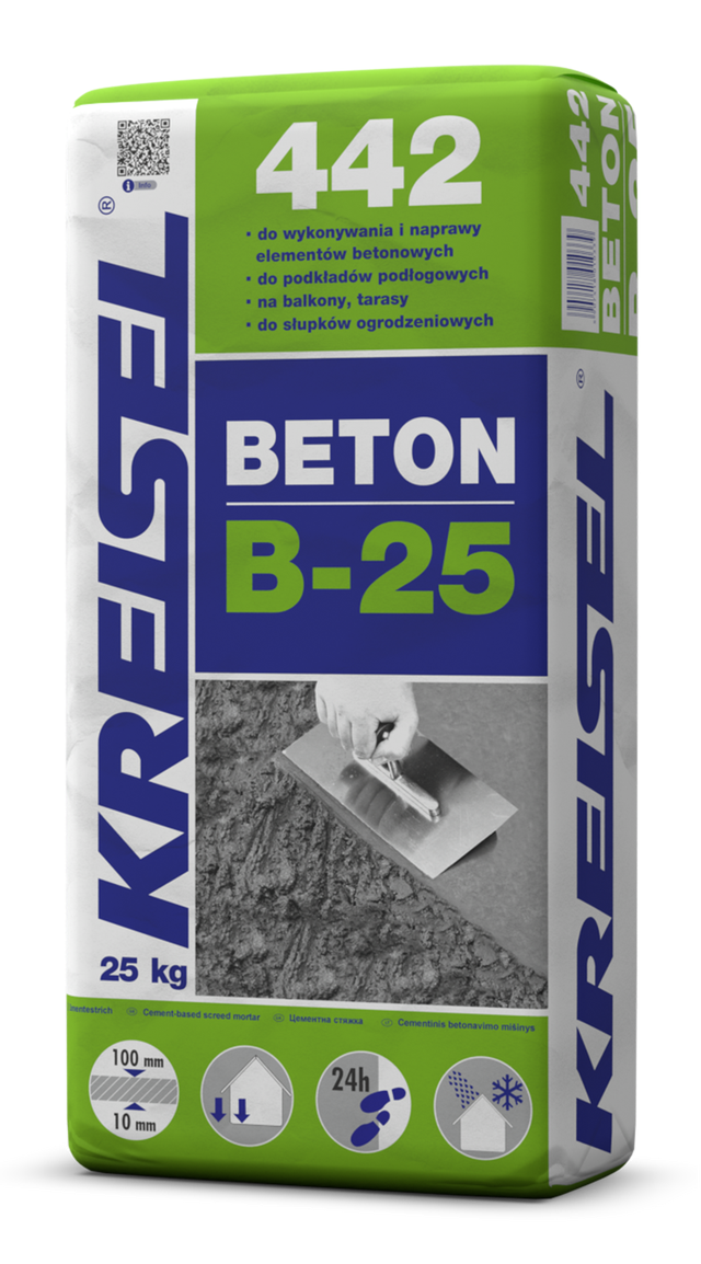Podkład podłogowy Beton B-25 Kreisel 442 25 kg, 10-100 mm