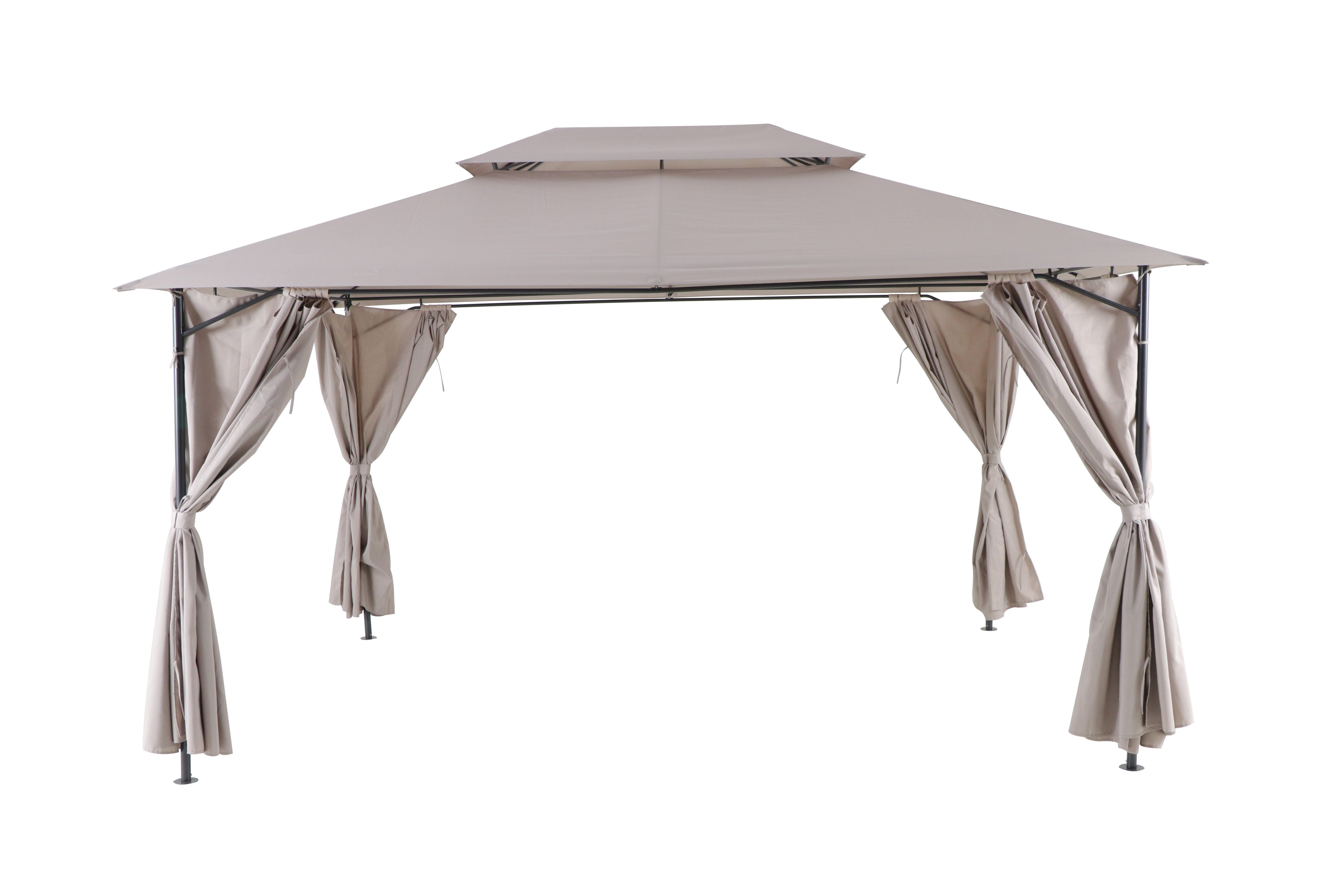 Pérgola de acero NATERIAL Oxis gris y topo de 300x400 cm - 7