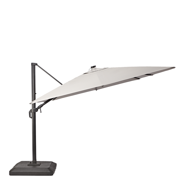 Parasol déporté rectangulaire taupe Sonora II NATERIAL L.390 x l.280 cm