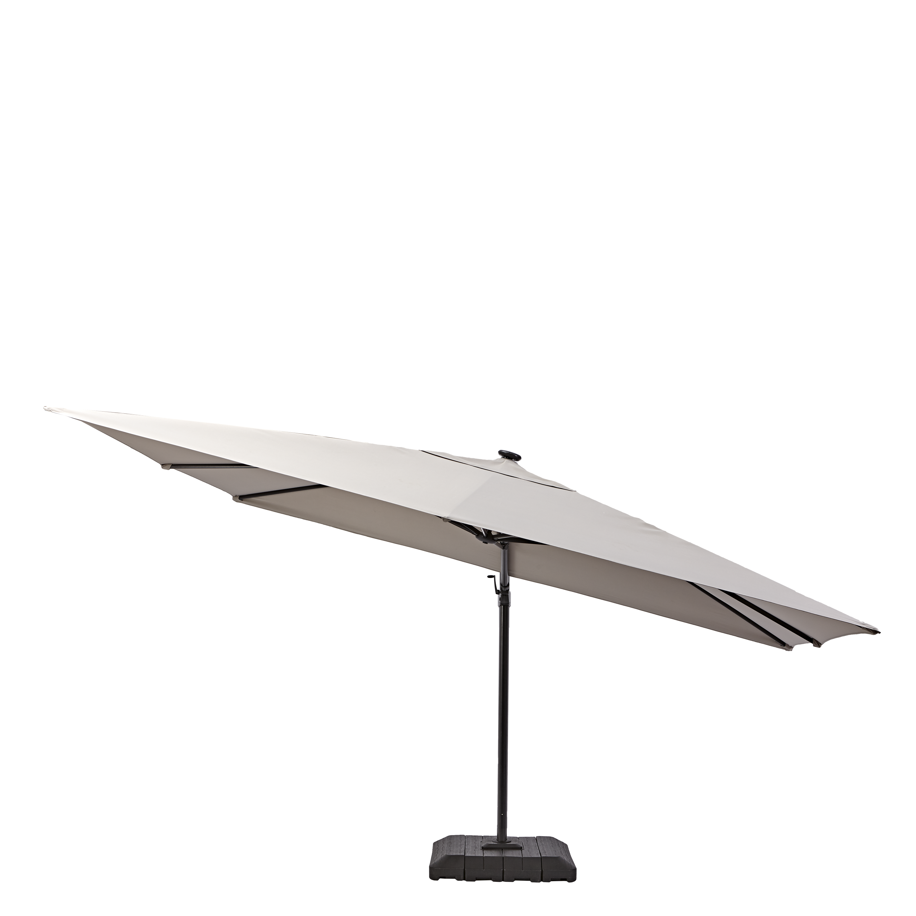Ombrellone a palo laterale grigio Sonora NATERIAL con telo rettangolare tortora L 282 x P 391 x H 274 cm - 6