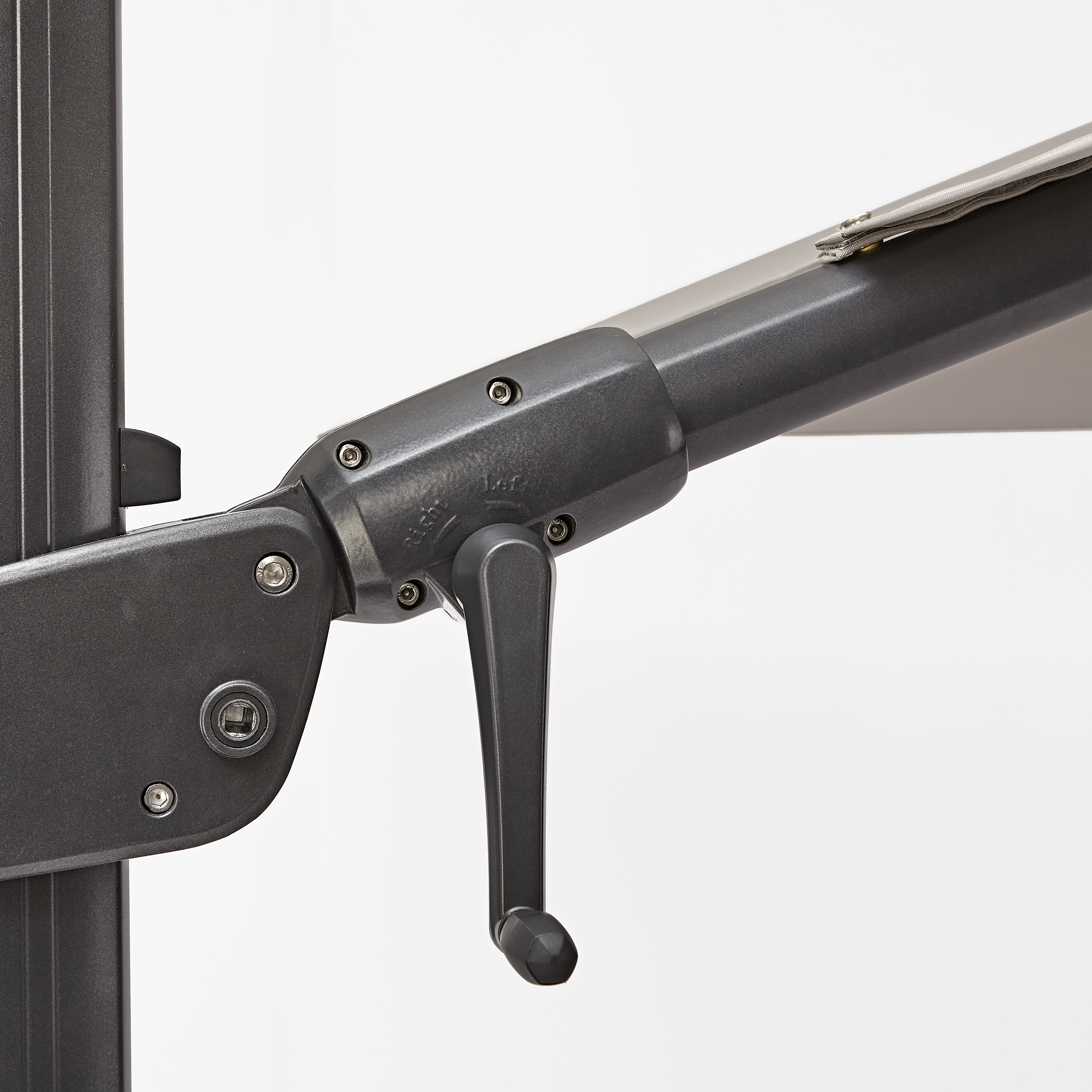 Ombrellone a palo laterale grigio Sonora NATERIAL con telo rettangolare tortora L 282 x P 391 x H 274 cm - 24