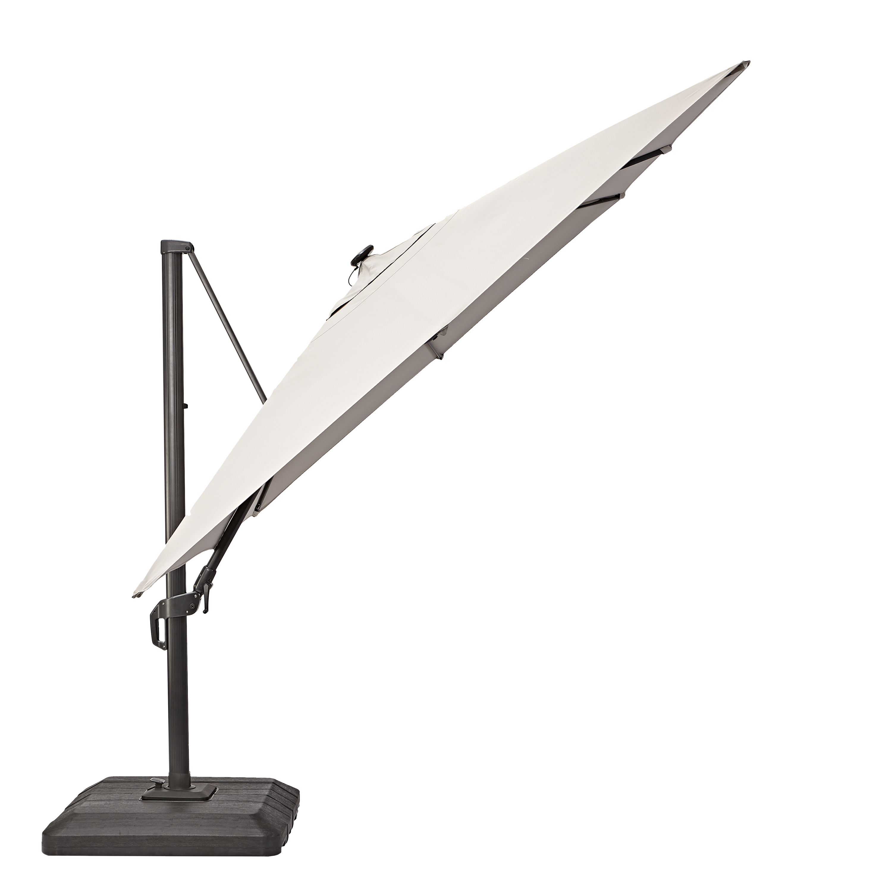 Ombrellone a palo laterale grigio Sonora NATERIAL con telo rettangolare tortora L 282 x P 391 x H 274 cm - 7