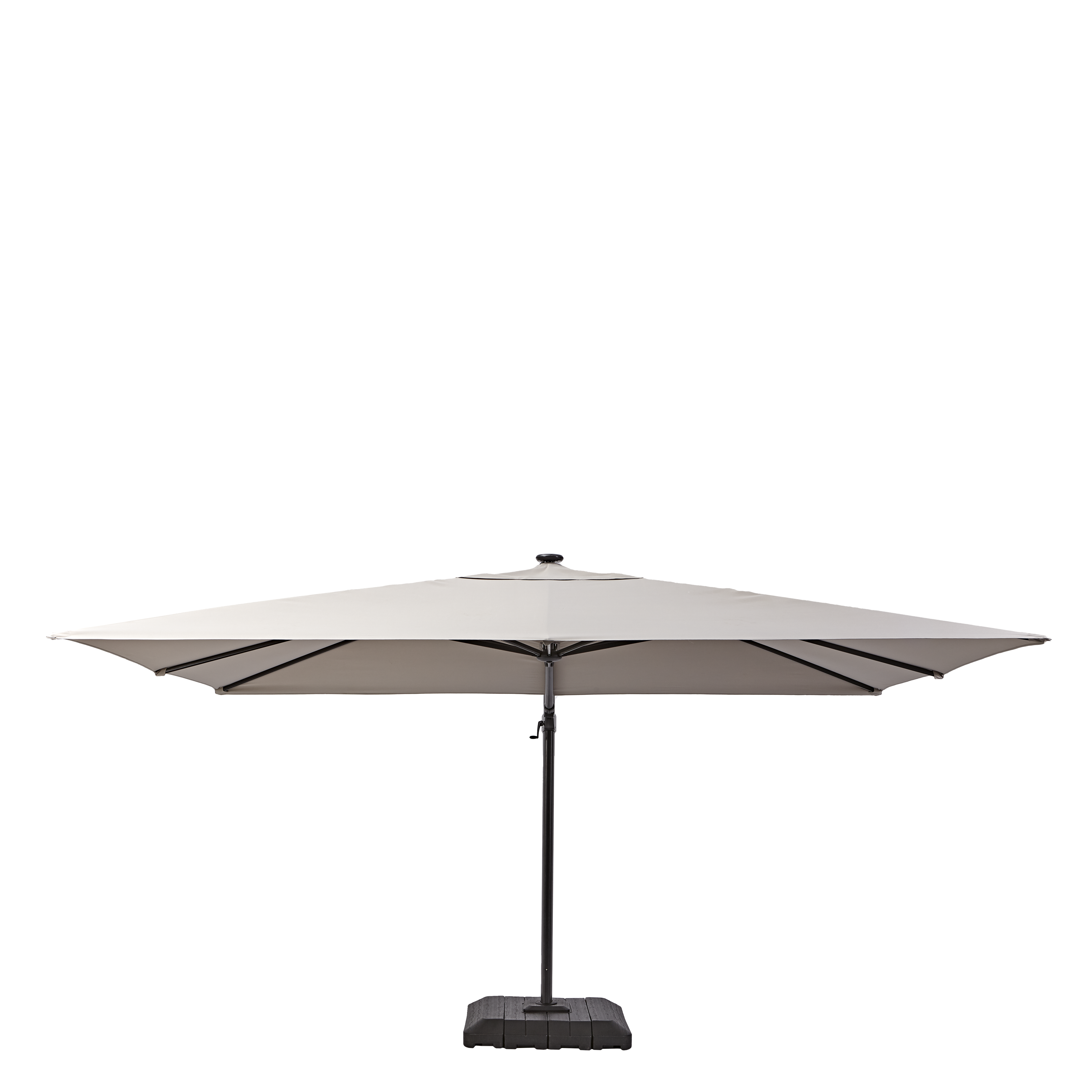 Ombrellone a palo laterale grigio Sonora NATERIAL con telo rettangolare tortora L 282 x P 391 x H 274 cm - 9