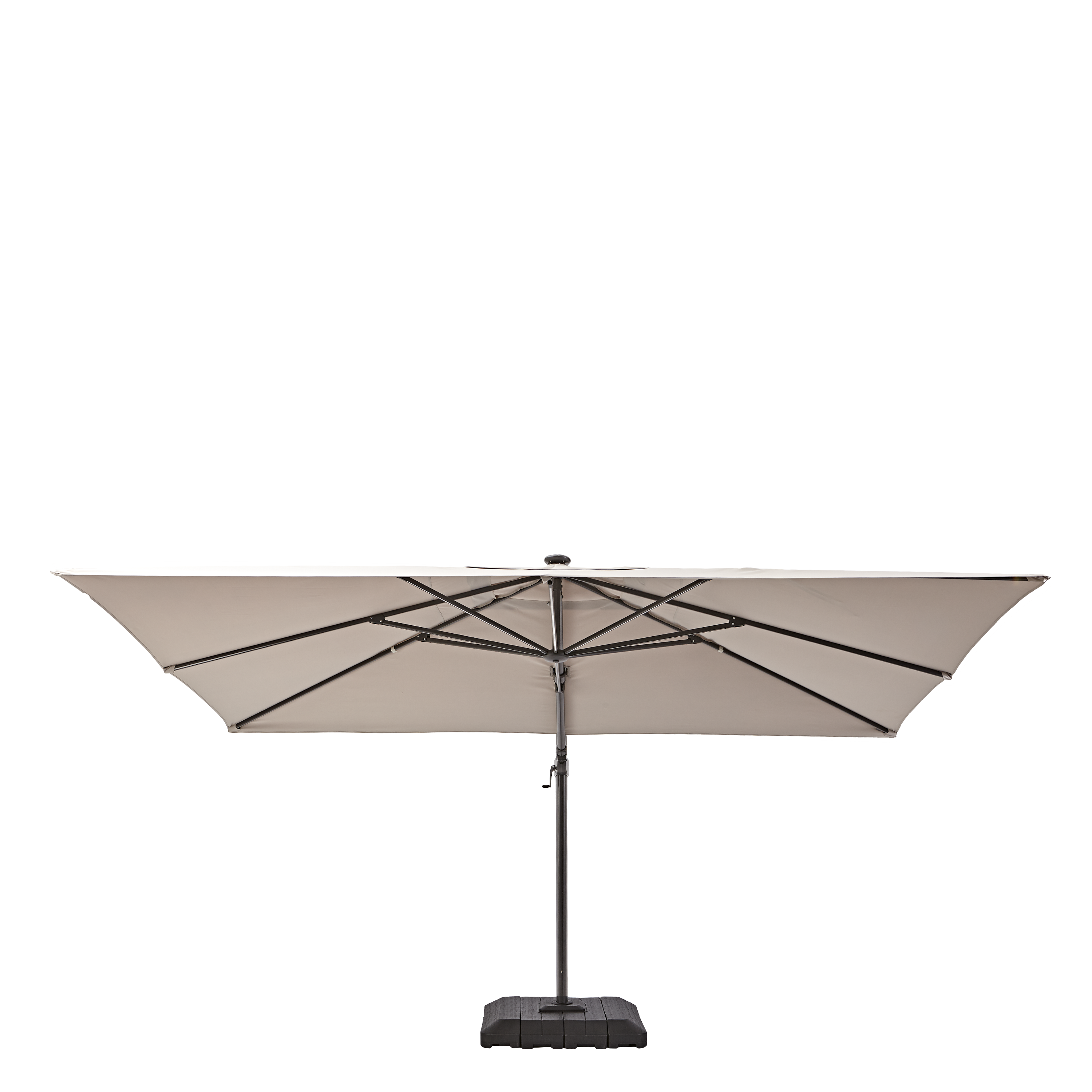 Ombrellone a palo laterale grigio Sonora NATERIAL con telo rettangolare tortora L 282 x P 391 x H 274 cm - 15