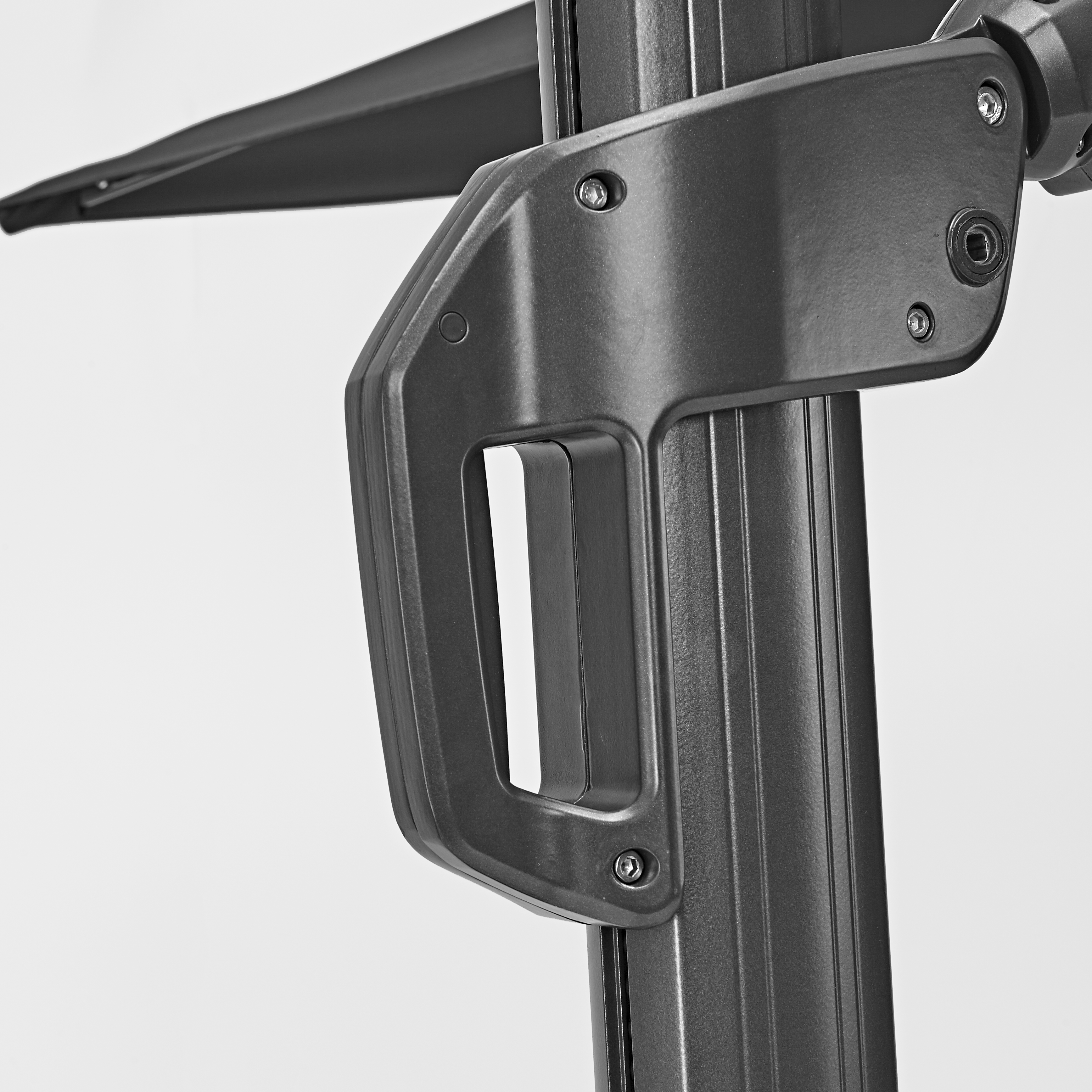 Ombrellone a palo laterale grigio SONORA II NATERIAL con telo rettangolare grigio L 282 x P 391 x H 274 cm - 5